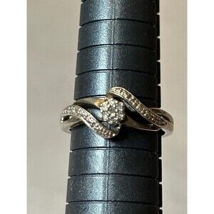 Sterling Silver Engagement Style Ring Size 7